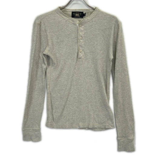 RRL Cotton Henley Neck Long Sleeve Shirt Gray Size XS
