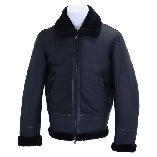 EMMETI ORWELL B-3 Shearling Flight Jacket Black Size 48