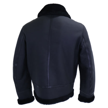 EMMETI ORWELL B-3 Shearling Flight Jacket Black Size 48
