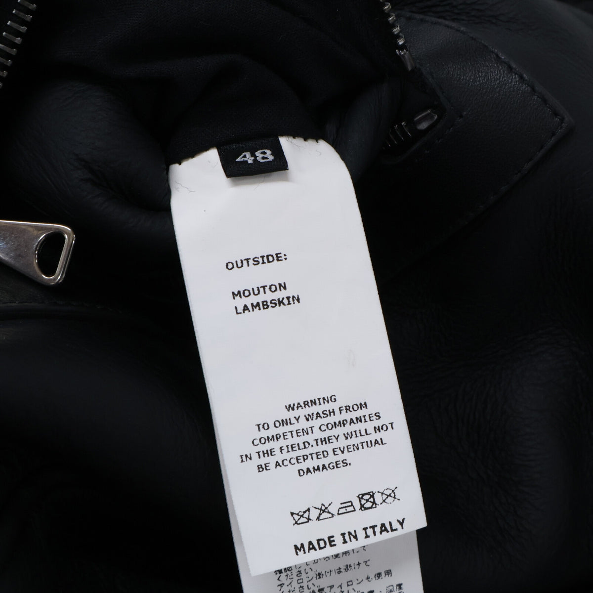 EMMETI ORWELL B-3 Shearling Flight Jacket Black Size 48