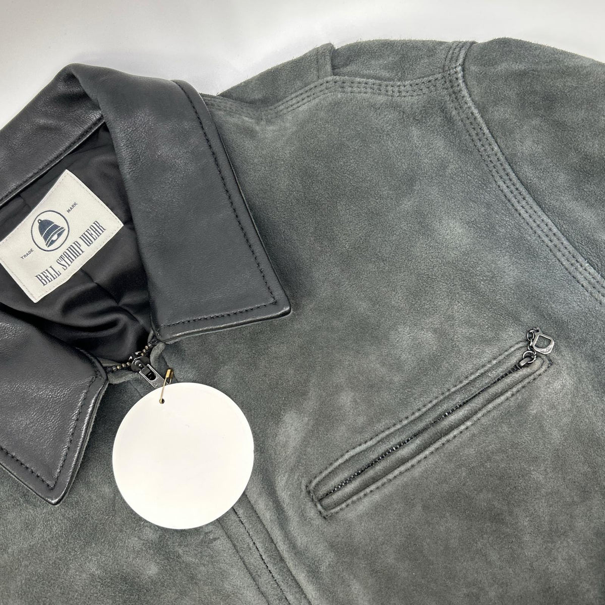 BELL STAMP WEAR Goat Suede Car Love Jam Jacket Gray Size M