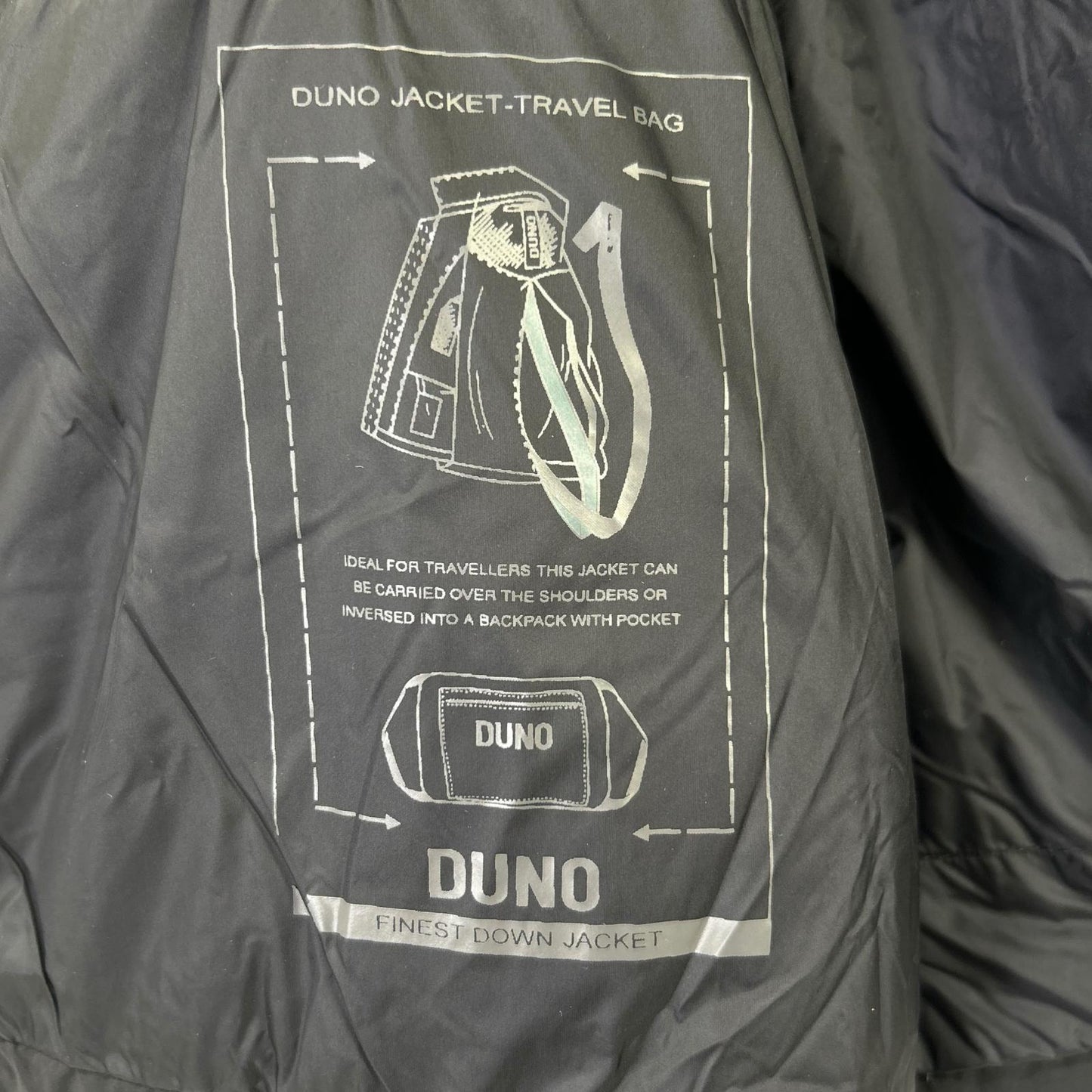 DUNO Black JUMP LICOSA Stretch Nylon Down Jacket Size 46