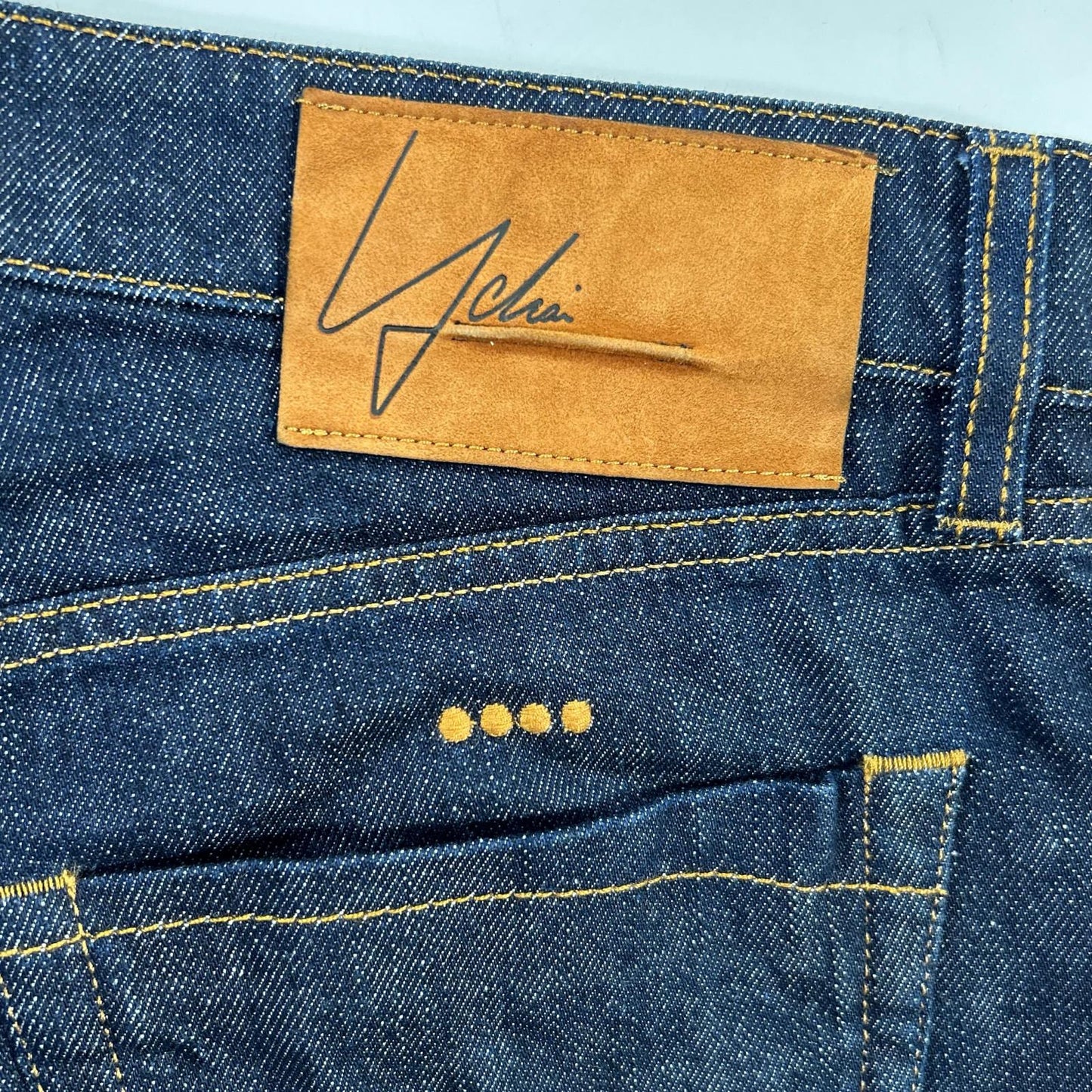 YCHAI ROBUSTO Indigo Tapered Fit Stretch Jeans Size 31