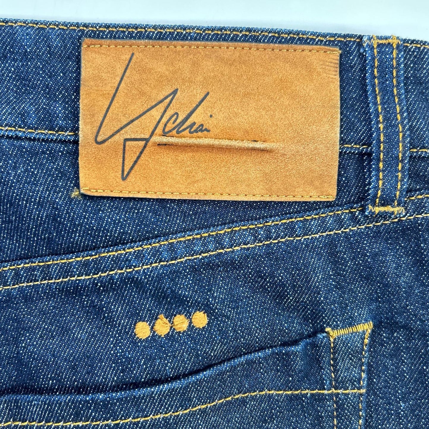 YCHAI ROBUSTO Indigo Tapered Fit Stretch Jeans Size 32