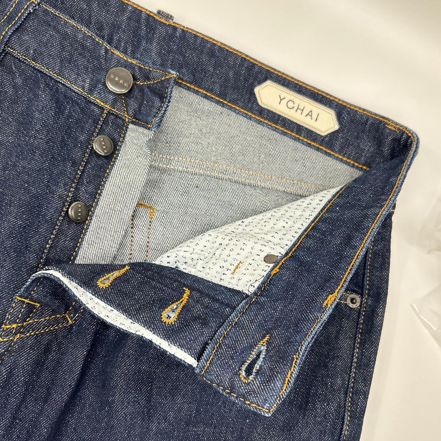 YCHAI ROBUSTO Indigo Tapered Fit Stretch Jeans Size 32