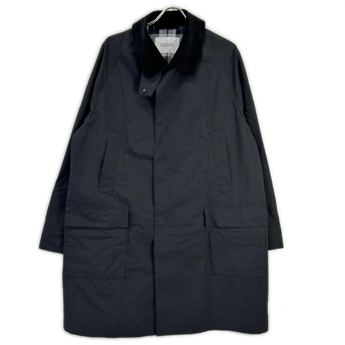 MACKINTOSH 24AW Black Balmacaan Coat Size 42