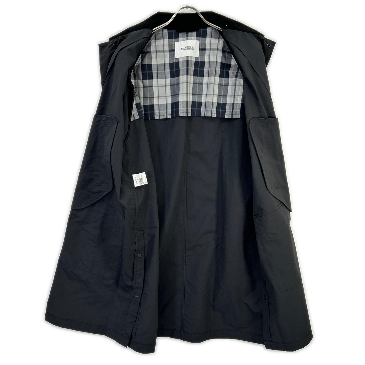 MACKINTOSH 24AW Black Balmacaan Coat Size 42