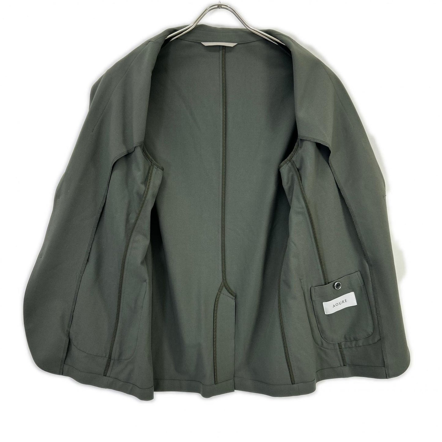 AOURE Khaki MALPENSA 2B Single Breasted Blazer Size M