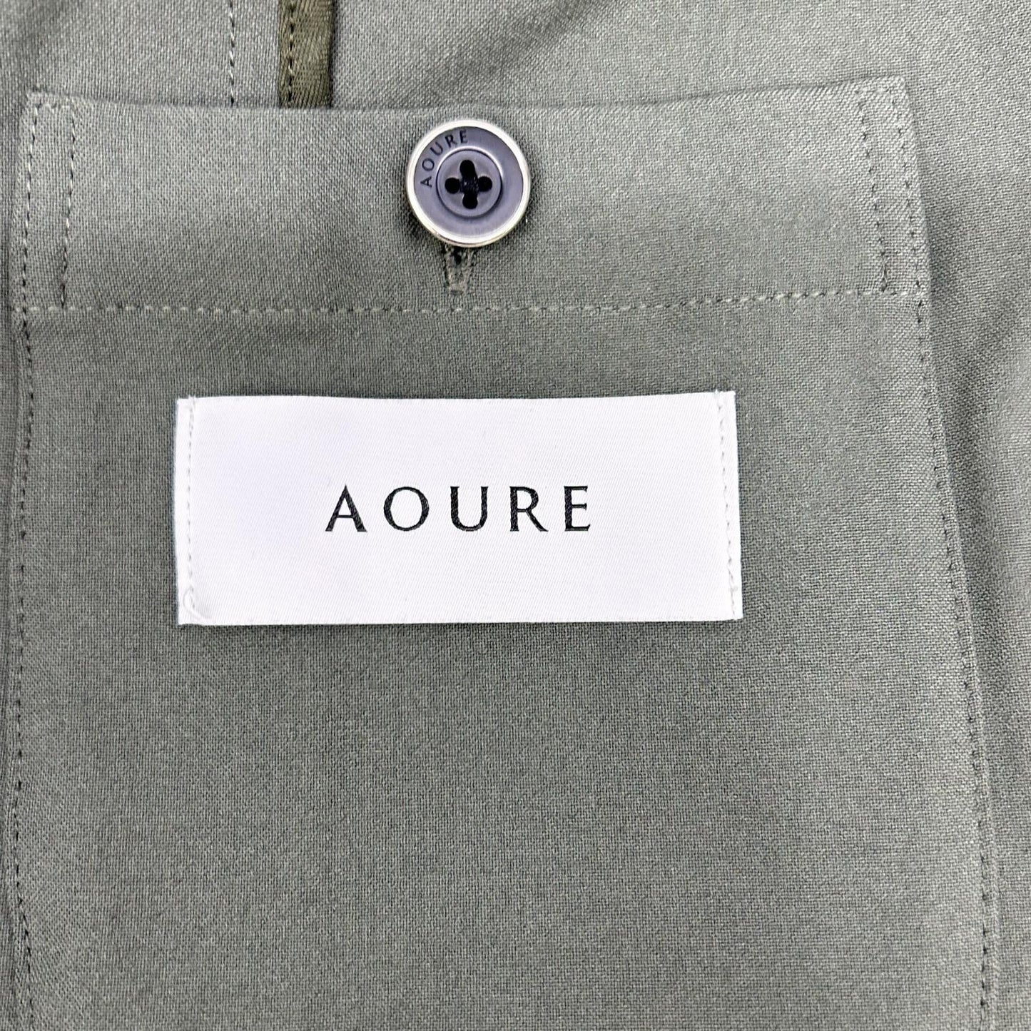 AOURE Khaki MALPENSA 2B Single Breasted Blazer Size M