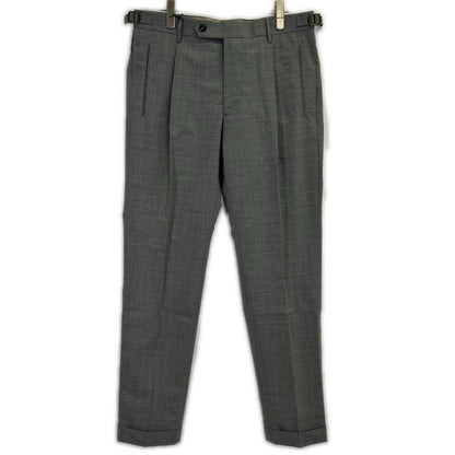 BERWICH Grey 1-Pleat Tapered Wool Pants Size 48