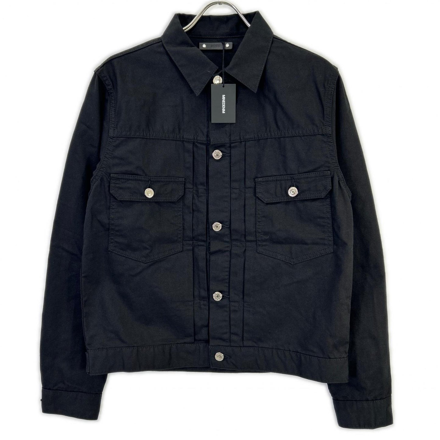 MINEDENIM Black STR Twill Denim Jacket Size 3