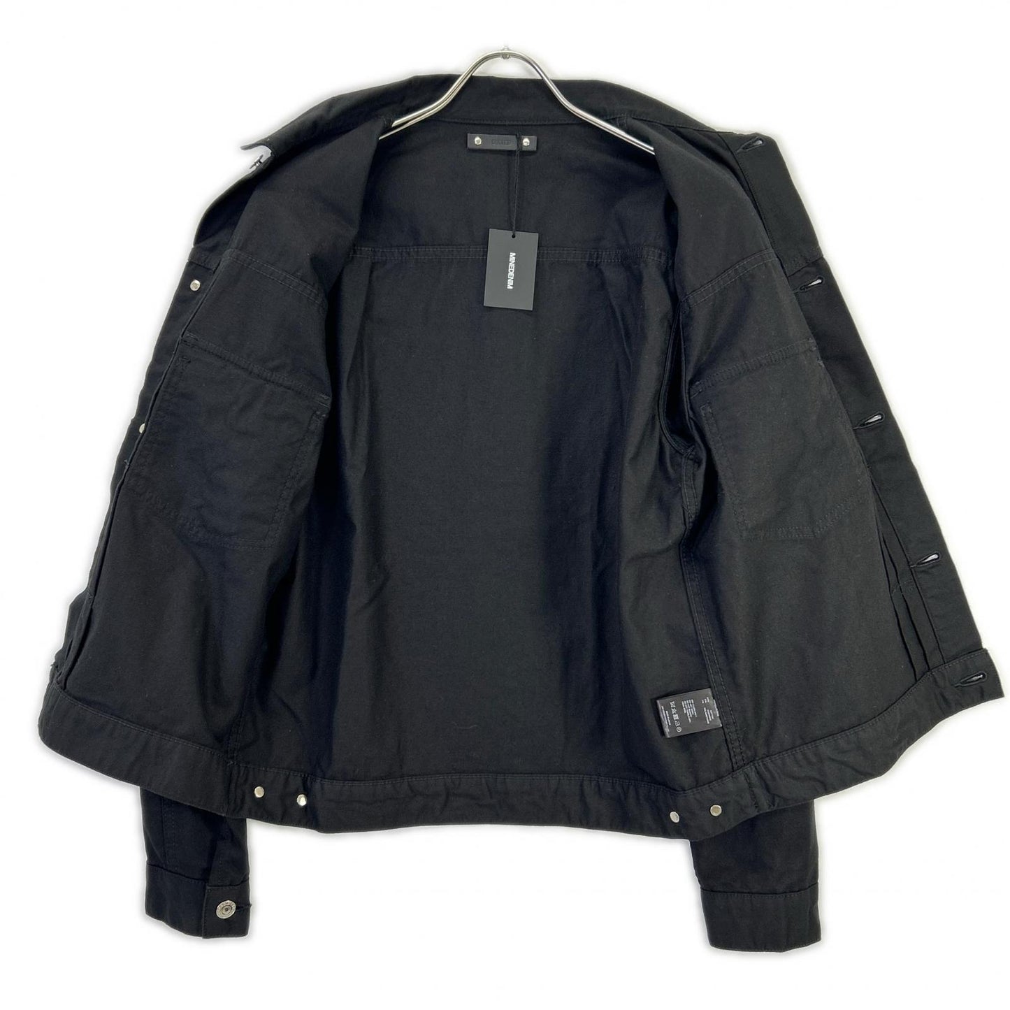 MINEDENIM Black STR Twill Denim Jacket Size 3