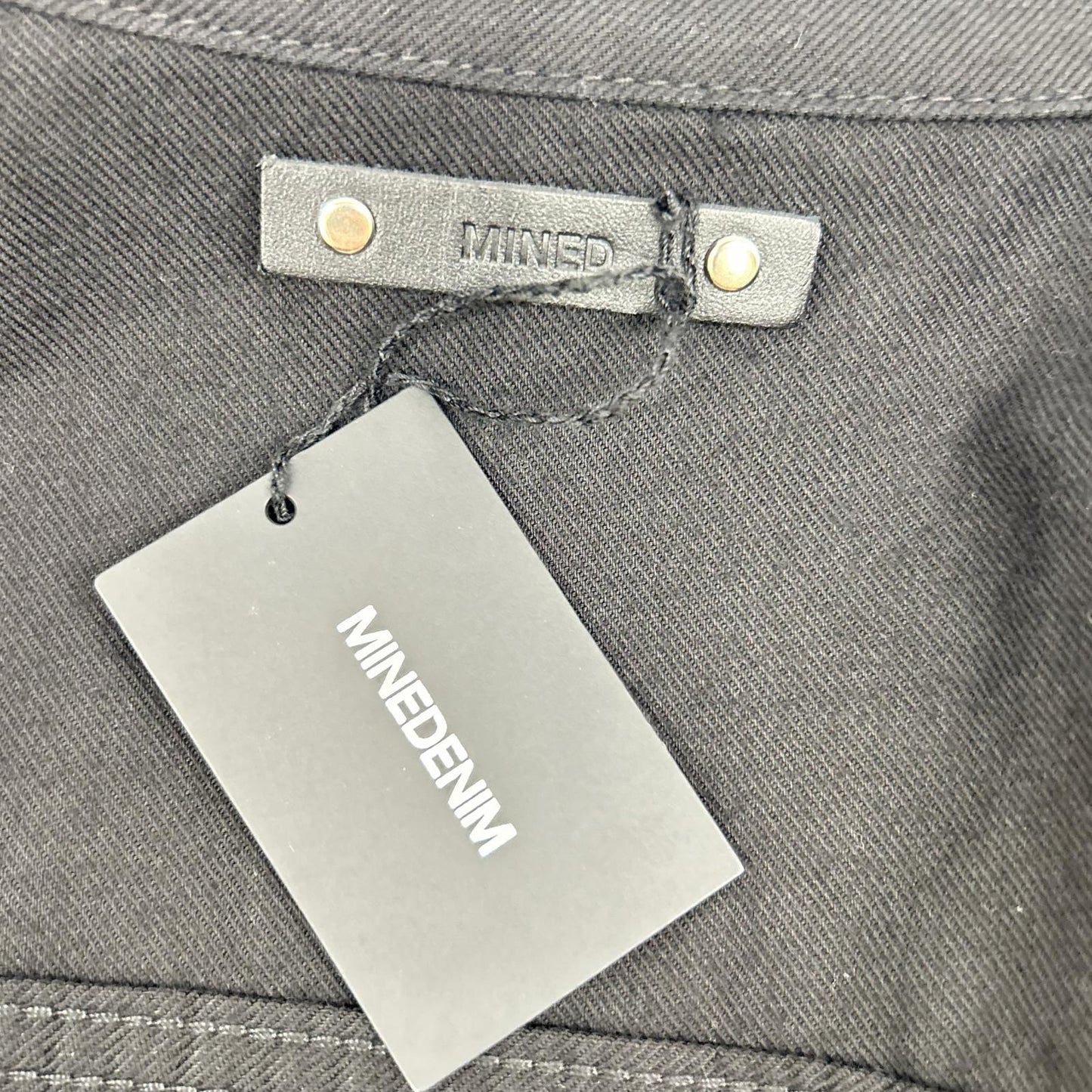 MINEDENIM Black STR Twill Denim Jacket Size 3