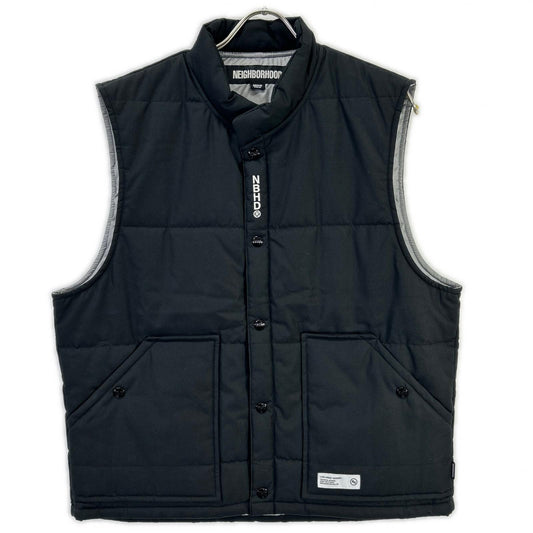 NEIGHBORHOOD 24AW Black Padded Tracker Vest Size M
