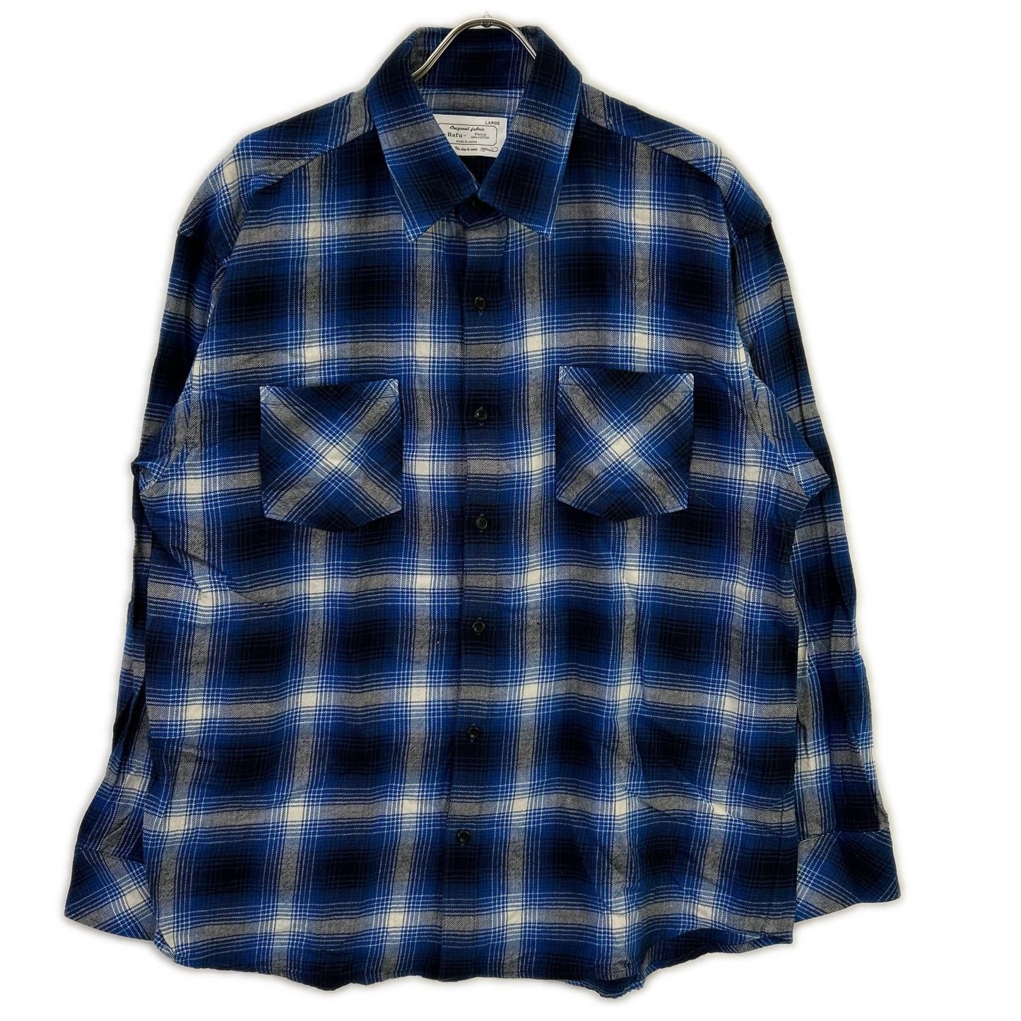 Rafu 23SS Blue Standard Long Sleeve Check Shirt Size L