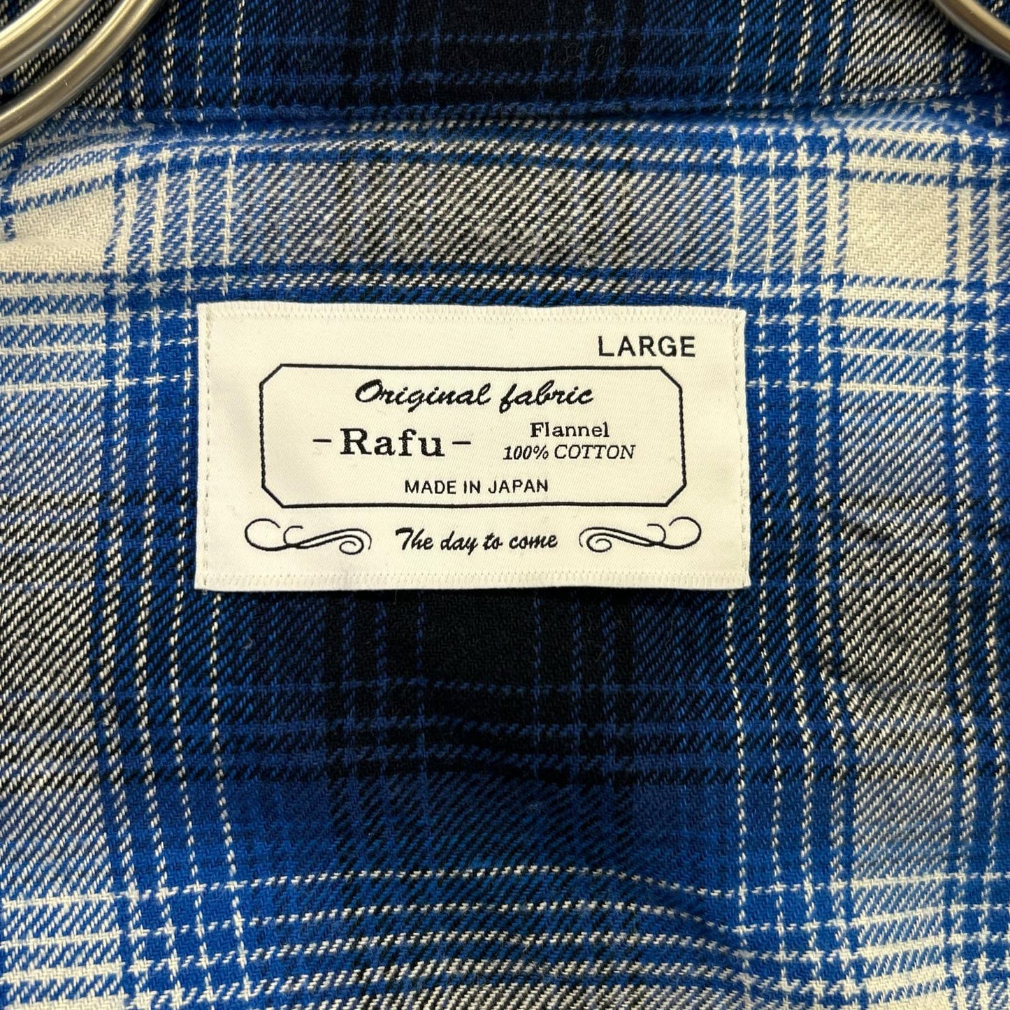 Rafu 23SS Blue Standard Long Sleeve Check Shirt Size L