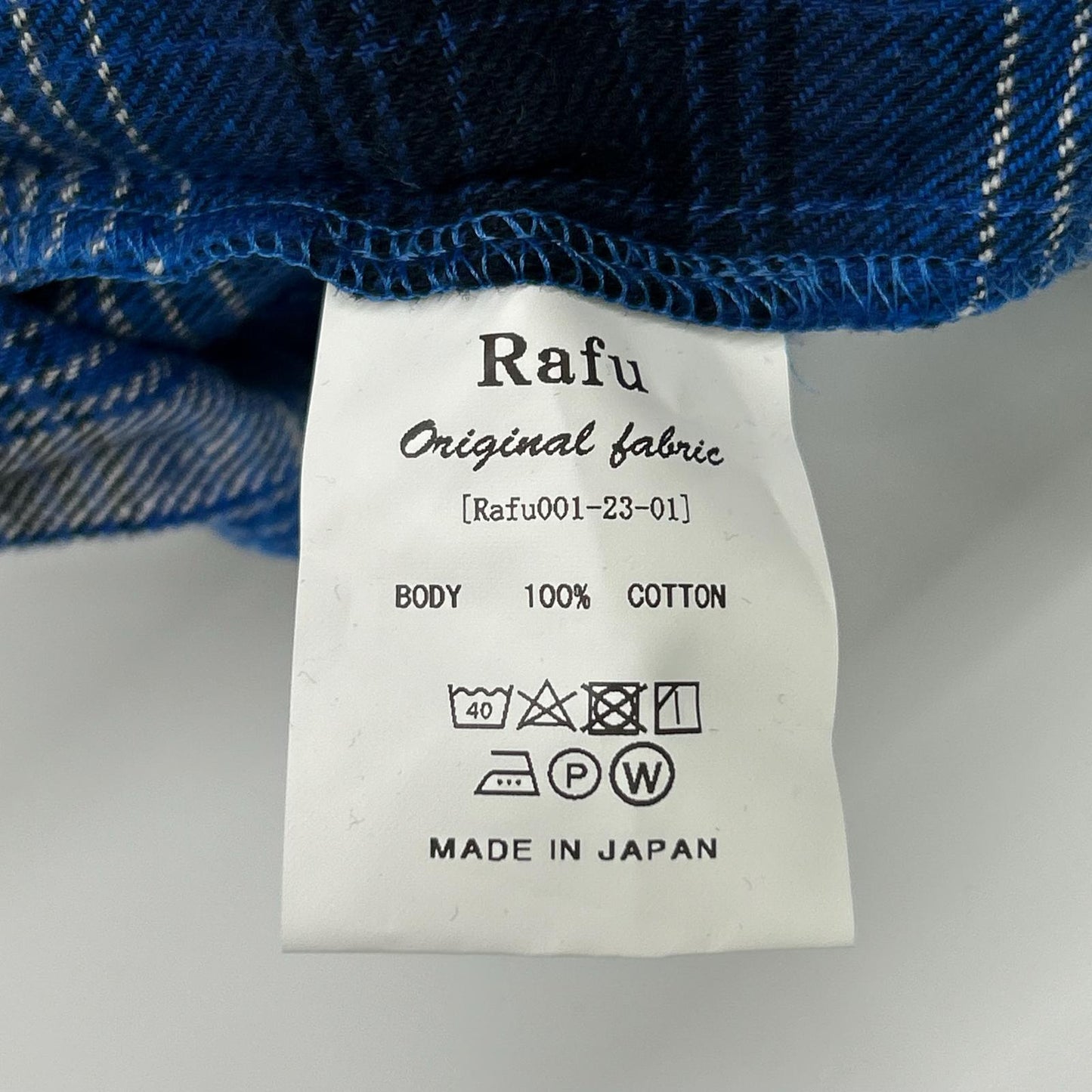 Rafu 23SS Blue Standard Long Sleeve Check Shirt Size L