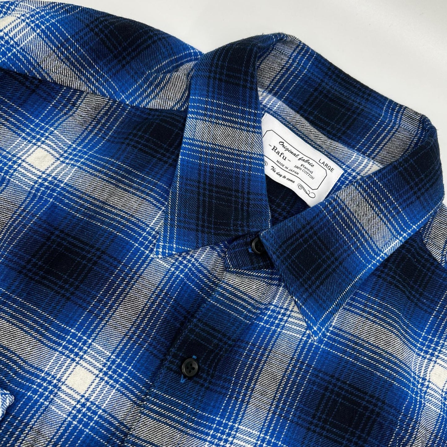 Rafu 23SS Blue Standard Long Sleeve Check Shirt Size L