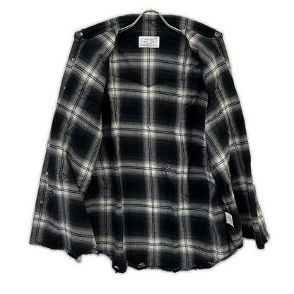 Rafu 23SS Black Distressed Western Shirt Size L