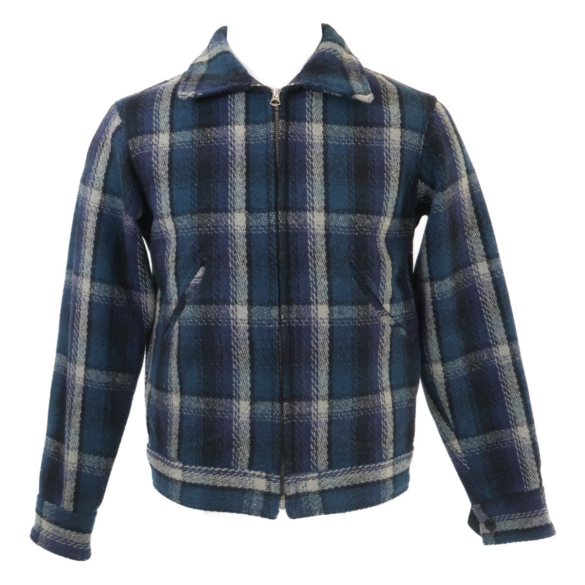 RRL Pawnee Plaid Talon Zip Sport Jacket Green Size XS