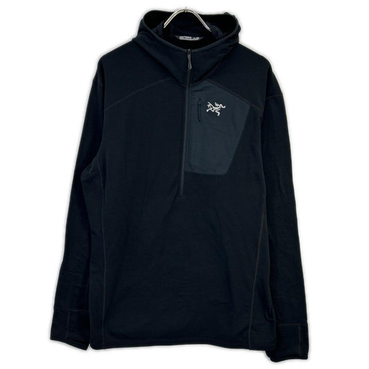ARC'TERYX Delta 1/2 Zip Hoodie Black Size L