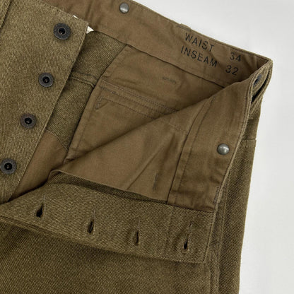 RRL Hudson Khaki Twill Cargo Trousers Size 34/32