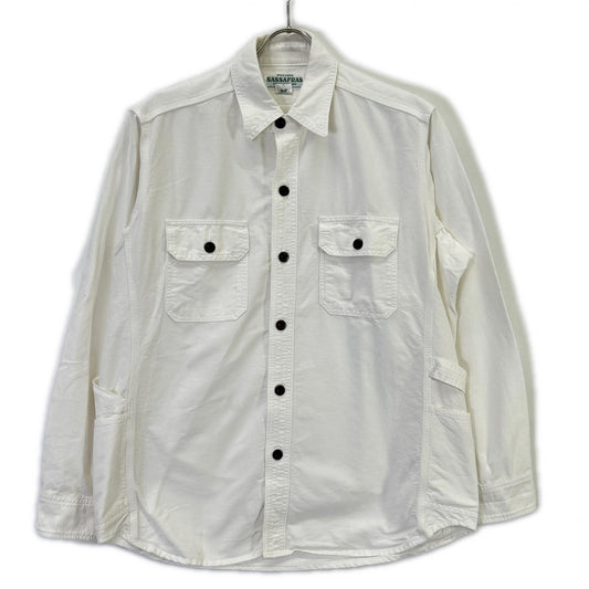SASSAFRAS White Gardener Long Sleeve Shirt Size S
