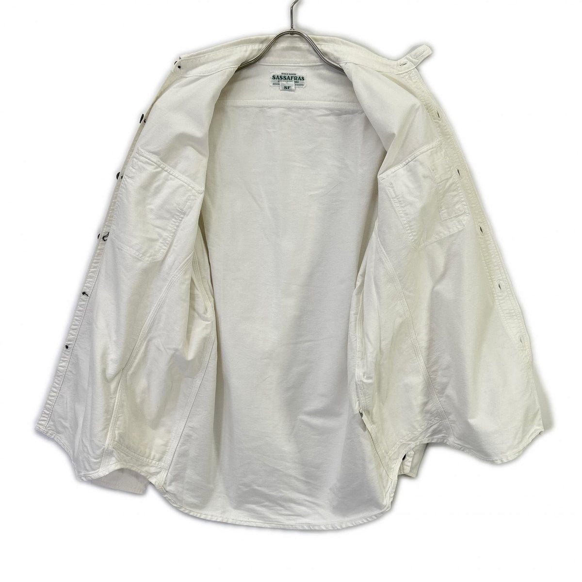SASSAFRAS White Gardener Long Sleeve Shirt Size S