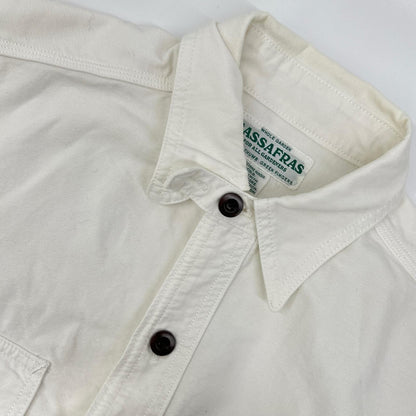 SASSAFRAS White Gardener Long Sleeve Shirt Size S