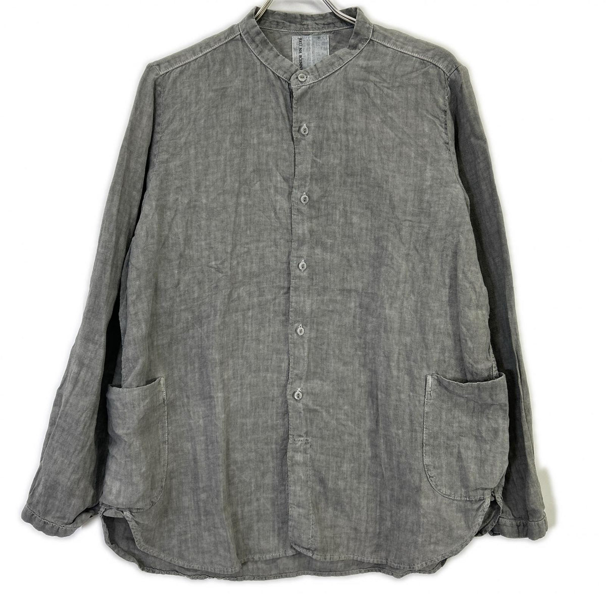 BRUNABOINNE Sumi-zome Stand Collar Overshirt Jacket Size M