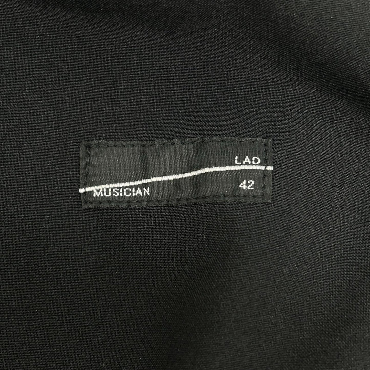 LAD MUSICIAN 24SS Polyester Over Wide Pants Black