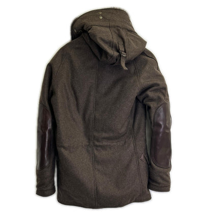 1piu1uguale3 N-3B Mod Coat Wool Leather Brown Size IV
