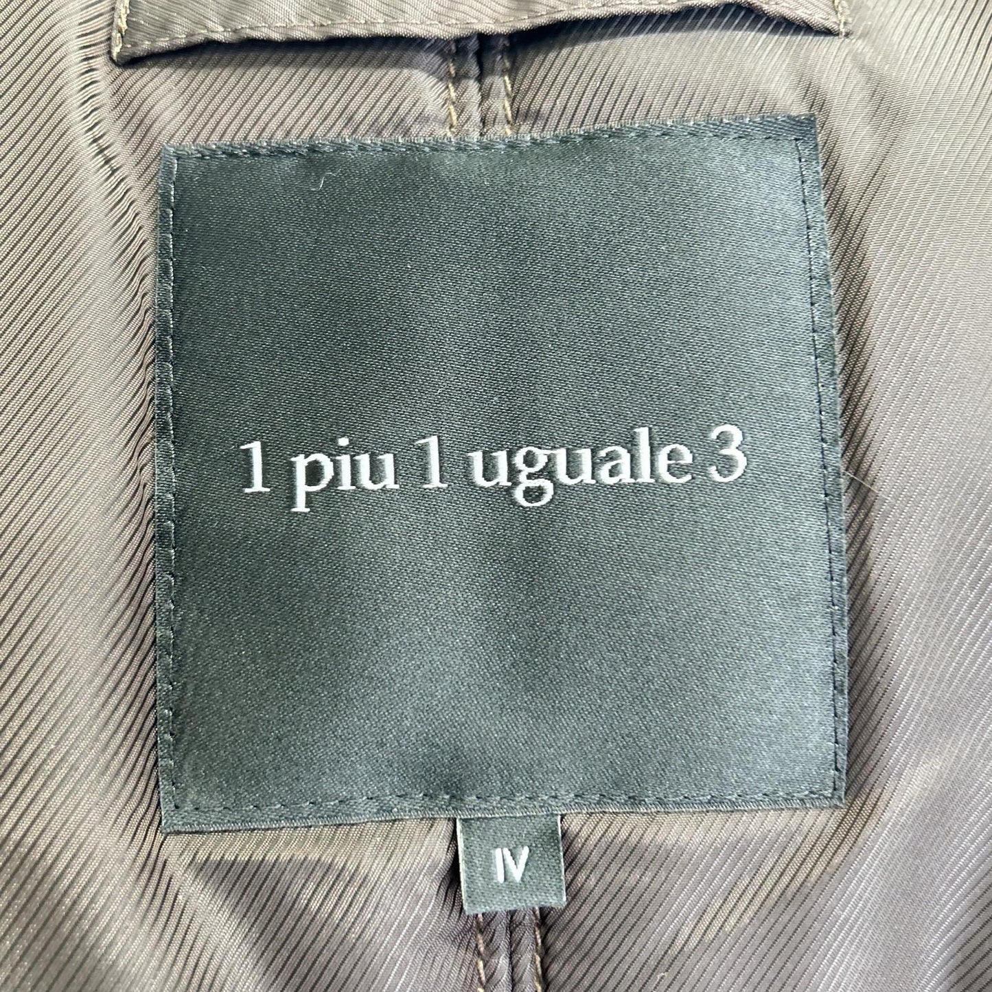 1piu1uguale3 N-3B Mod Coat Wool Leather Brown Size IV