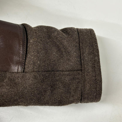 1piu1uguale3 N-3B Mod Coat Wool Leather Brown Size IV