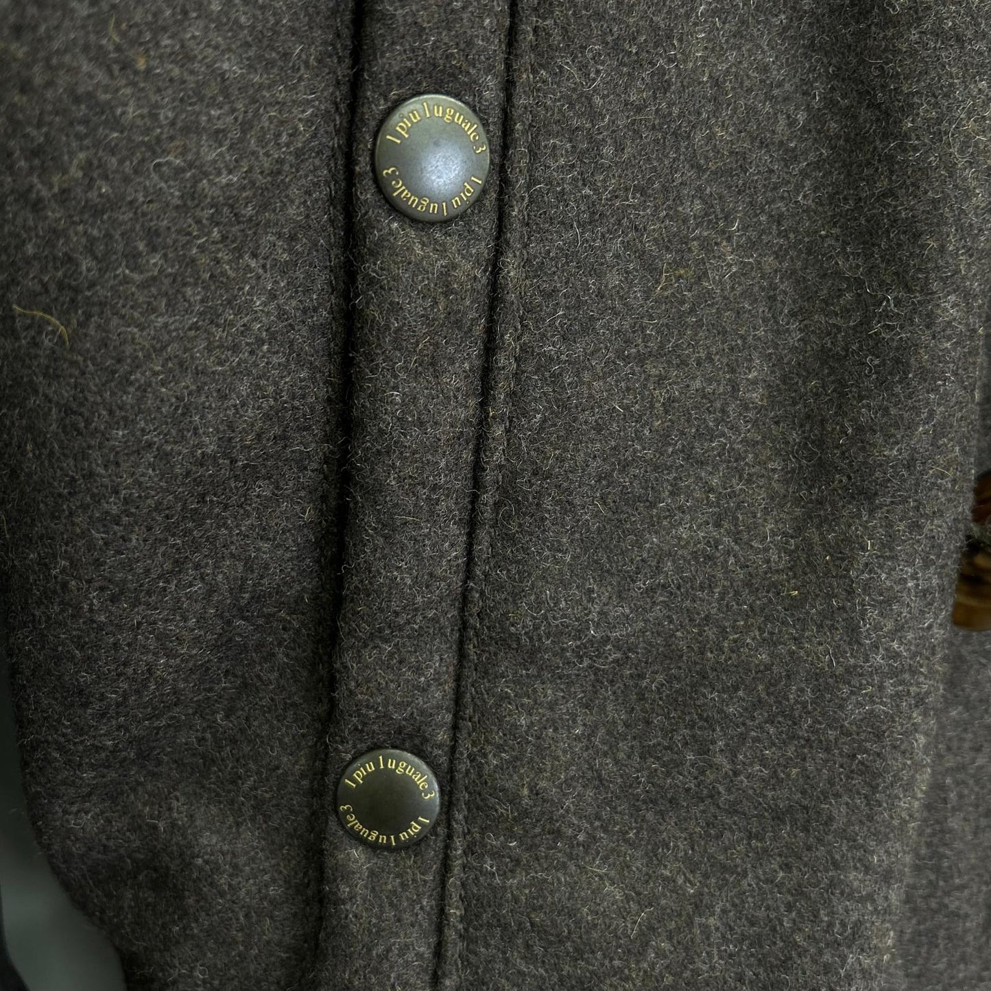 1piu1uguale3 N-3B Mod Coat Wool Leather Brown Size IV