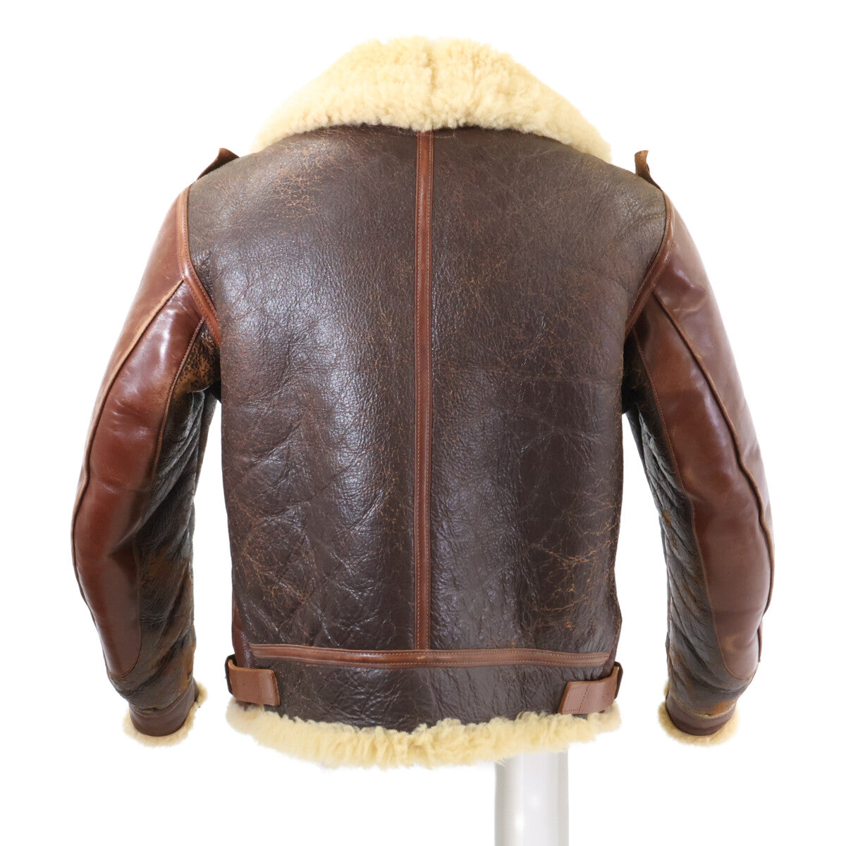 THE FEW B-3 ROUGH WEAR Horsehide Mouton Jacket Brown Size 36