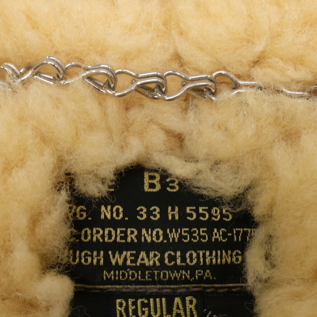 THE FEW B-3 ROUGH WEAR Horsehide Mouton Jacket Brown Size 36