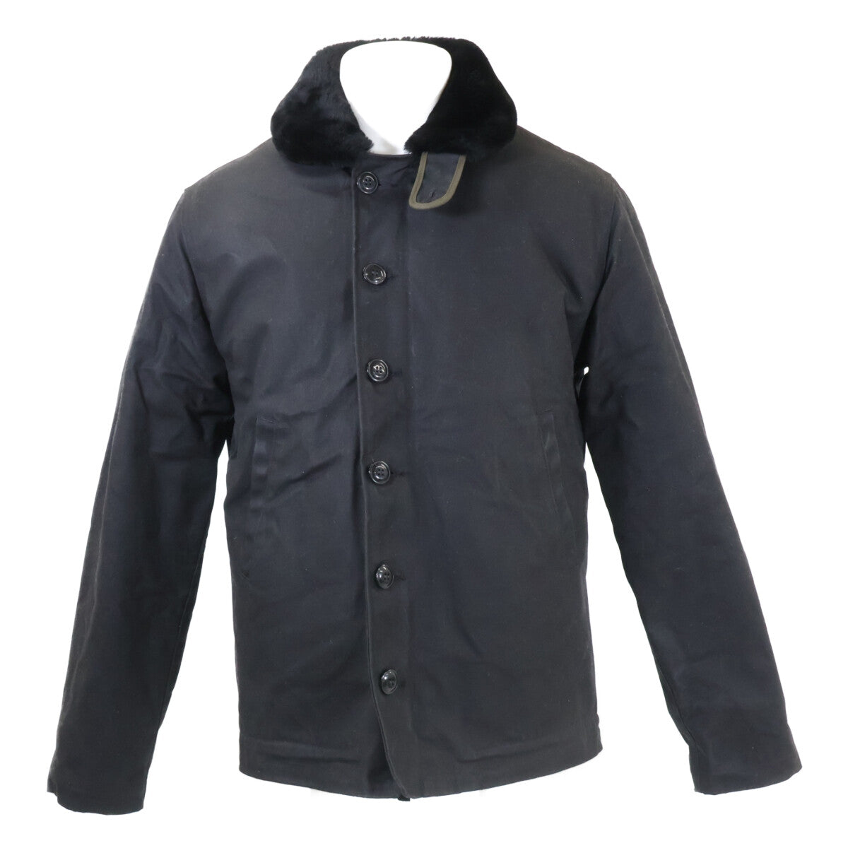DEHEN N-1 Oiled Cotton Deck Jacket Black Size M