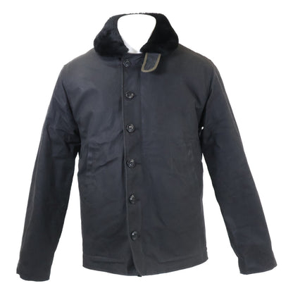 DEHEN N-1 Oiled Cotton Deck Jacket Black Size M