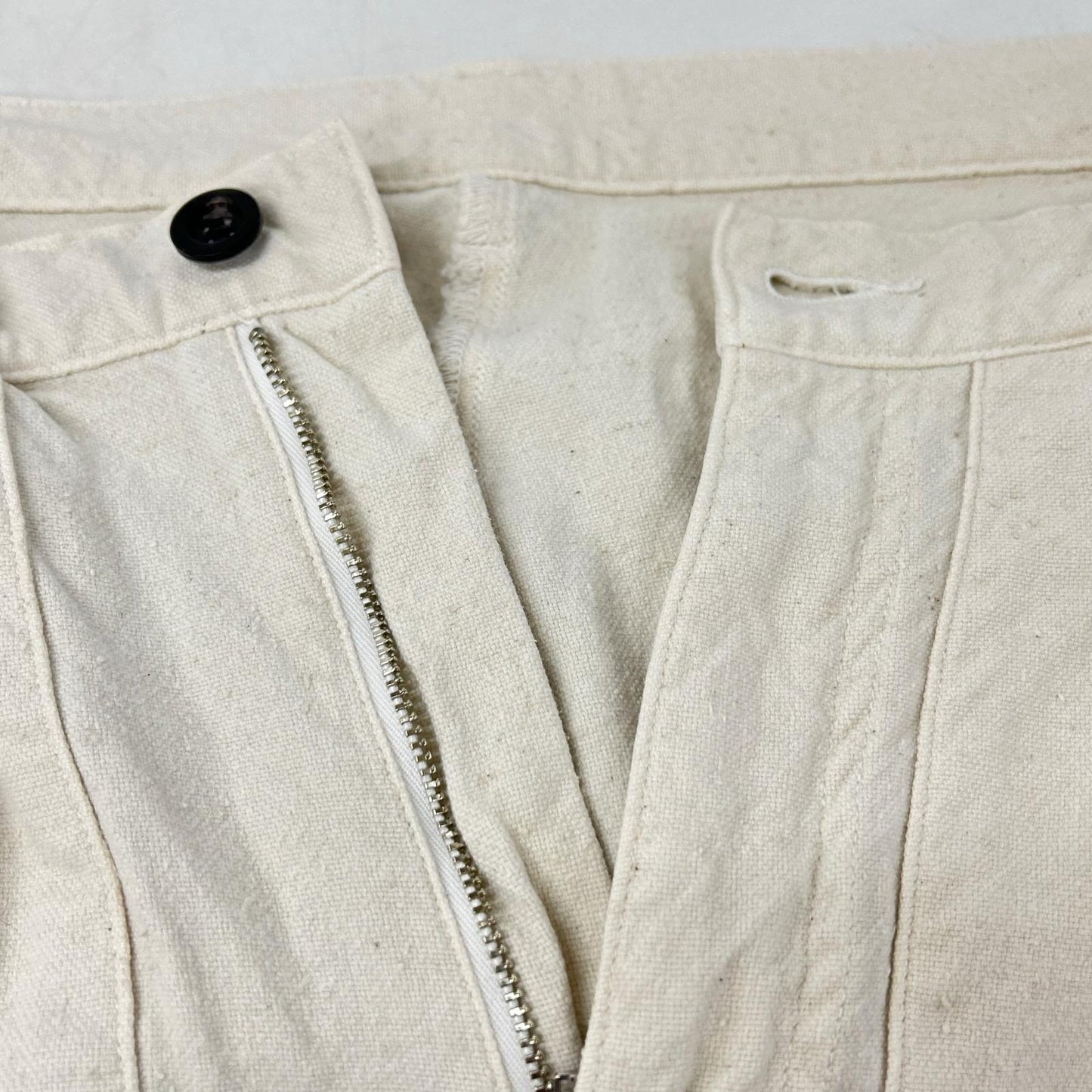 ANCELLM 26SS Paint Duck Double Knee Pants White Size 3