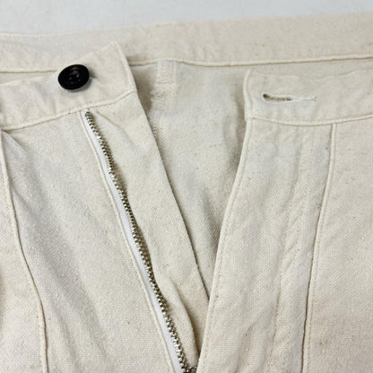 ANCELLM 26SS Paint Duck Double Knee Pants White Size 3