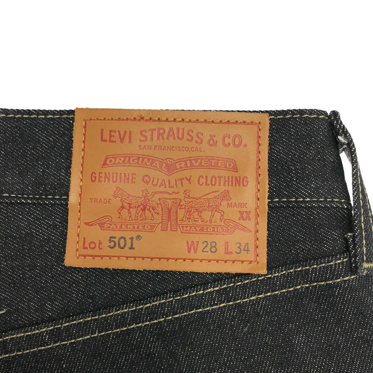 LEVI'S Premium Black 501 Denim Jeans Size 28/34