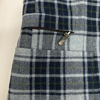 ISAIA Wool Sailor Tartan Check 2B Jacket Gray Size 42