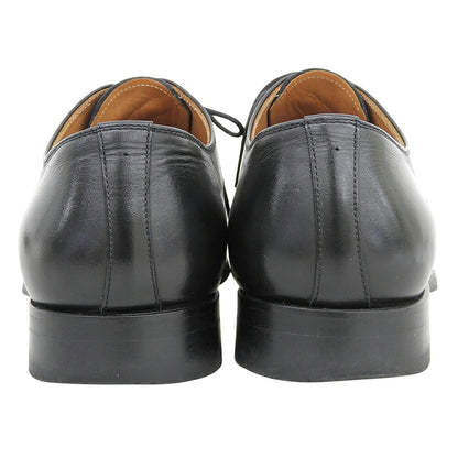 SCOTCH GRAIN Leather Straight Tip Sneakers Black Size 25.5