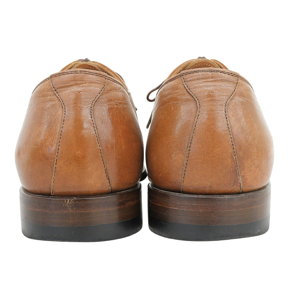 SCOTCH GRAIN Leather Punched Cap Sneakers Brown Size 25.5