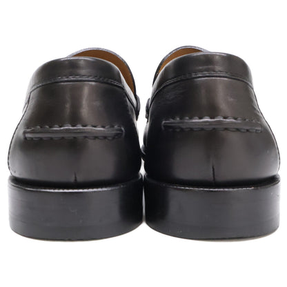 LOUIS VUITTON Leather Loafers Black Size 6