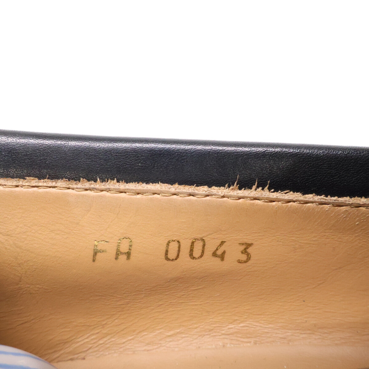 LOUIS VUITTON Leather Loafers Black Size 6