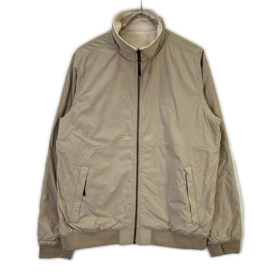 L.L.Bean Nylon Reversible Warm-Up Jacket Beige Size M