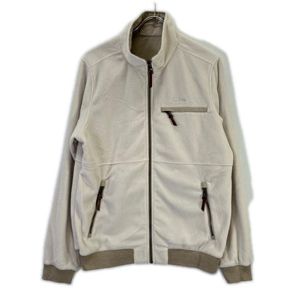 L.L.Bean Nylon Reversible Warm-Up Jacket Beige Size M