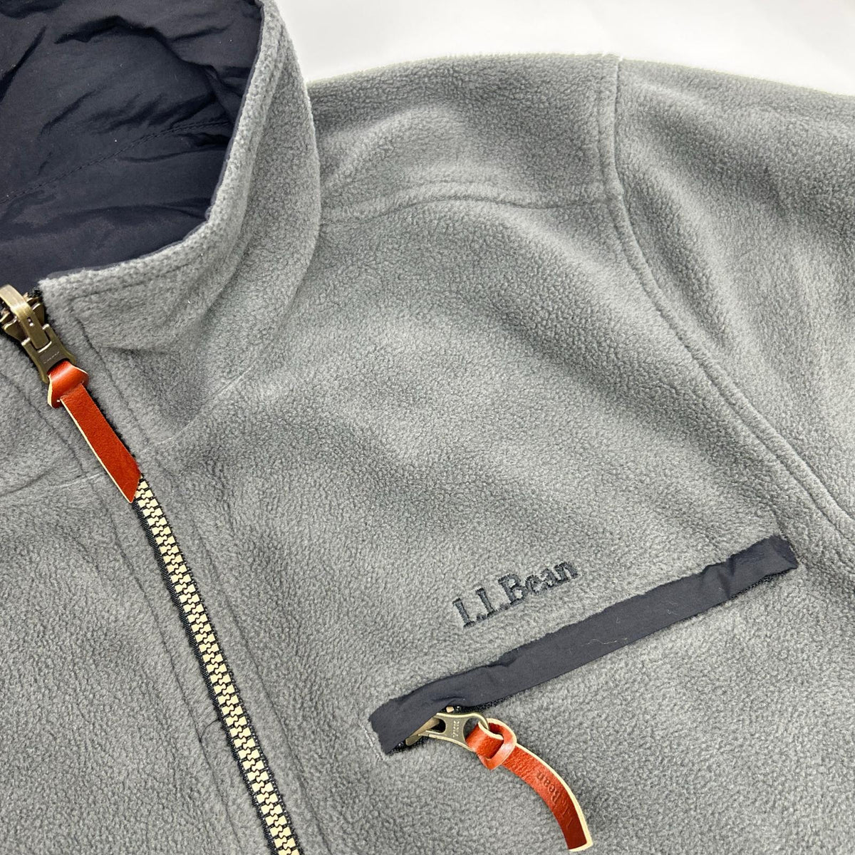 L.L.Bean Nylon Reversible Warm-Up Jacket Black Size M